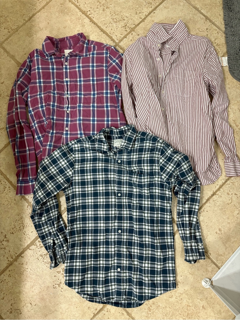 American Eagle Men's Button-Up Long Sleeve Shirts bundle